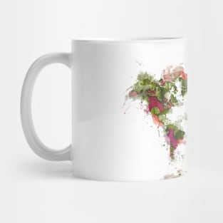 world map flowers  #map #worldmap Mug